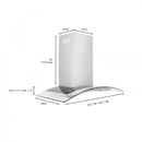 ZLINE 30" Convertible Vent Wall Mount Range Hood in Stainless Steel & Glass (KN4-30) Range Hoods ZLINE 