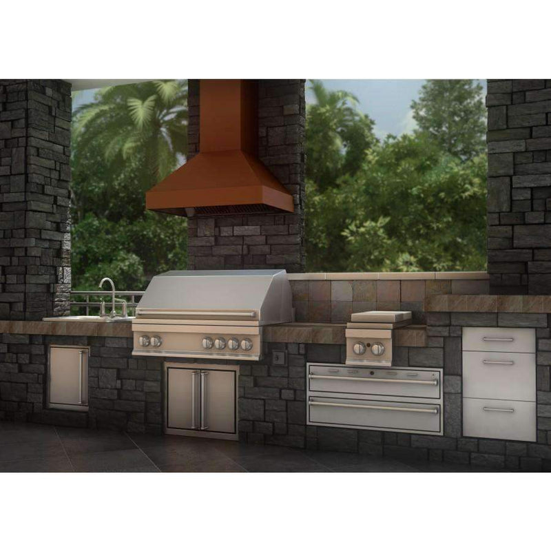 ZLINE 30" Copper Wall Range Hood with Crown Molding and 500 CFM Motor (8597C-30) Range Hoods ZLINE 