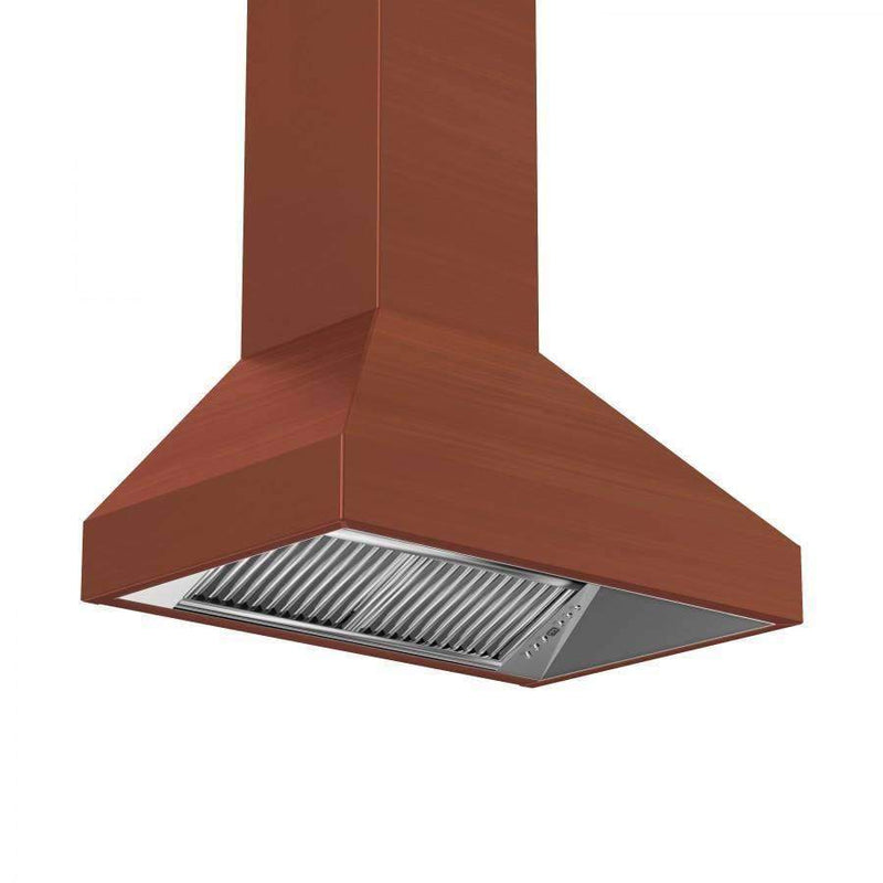 ZLINE 30" Copper Wall Range Hood with Crown Molding and 500 CFM Motor (8597C-30) Range Hoods ZLINE 