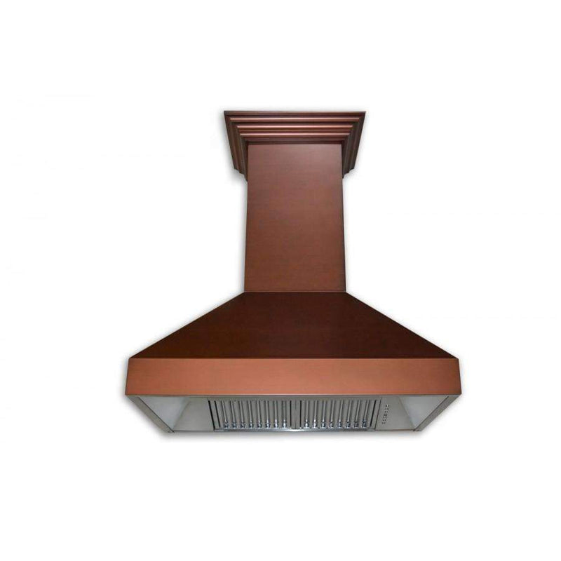 ZLINE 30" Copper Wall Range Hood with Crown Molding and 500 CFM Motor (8597C-30) Range Hoods ZLINE 