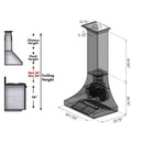 ZLINE 30" Designer Series DuraSnow Stainless Wall Range Hood with 500 CFM Motor (8632S-30) Range Hoods ZLINE 