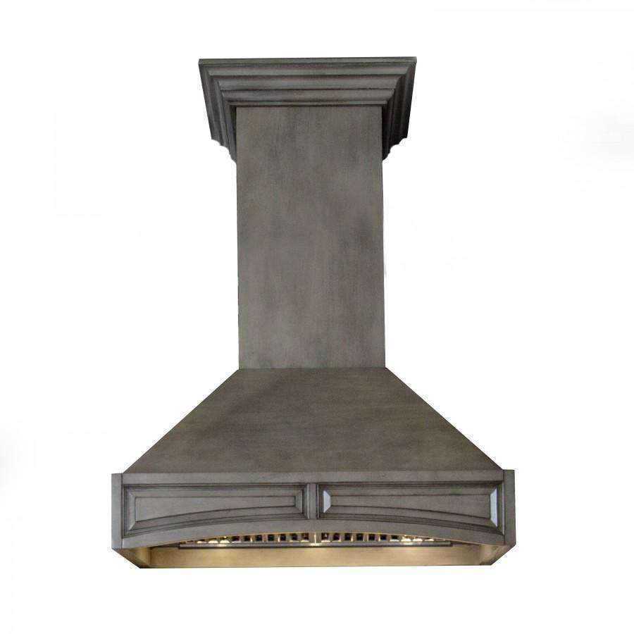 ZLINE 30-Inch Designer Series Wooden Wall Range Hood with Crown Moldin