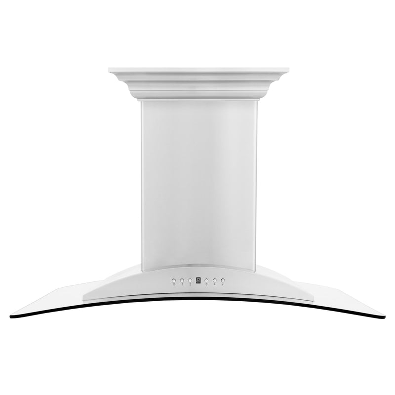 ZLINE 30" Ducted Vent Island Mount Range Hood in Stainless Steel with Built-in CrownSoundBluetooth Speakers (GL9iCRN-BT-30) Range Hoods ZLINE 