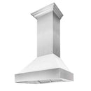 ZLINE 2-Piece Appliance Package - 30-inch Dual Fuel Range and Premium Range Hood in Satin Stainless Steel with White (2KP-RASWMRH30)