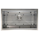 ZLINE 30" Garmisch Undermount Single Bowl DuraSnow® Stainless Steel Kitchen Sink with Bottom Grid and Accessories (SLS-30S) Kitchen Sink ZLINE 