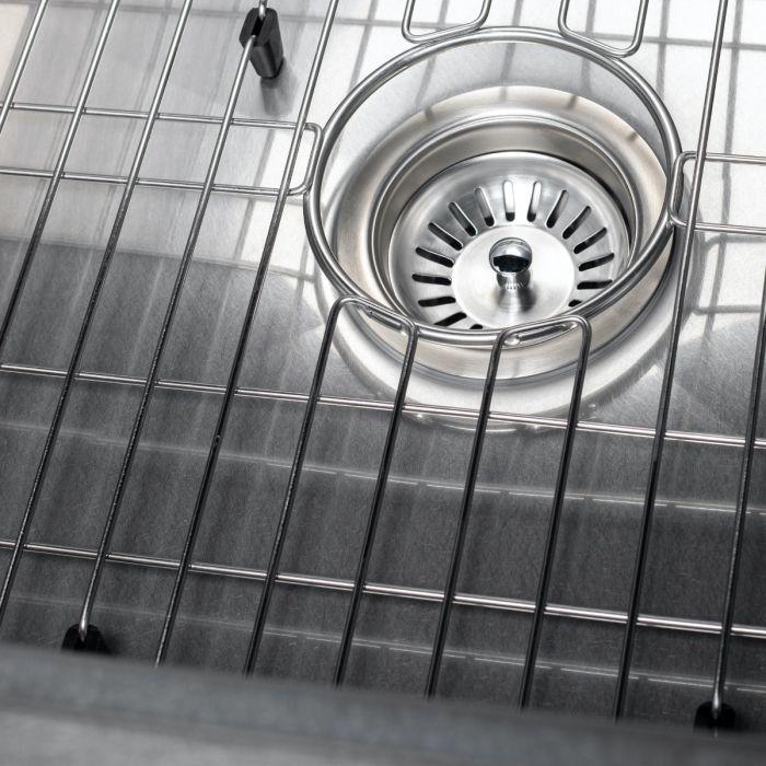 ZLINE 30" Garmisch Undermount Single Bowl DuraSnow® Stainless Steel Kitchen Sink with Bottom Grid and Accessories (SLS-30S) Kitchen Sink ZLINE 