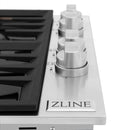 ZLINE 30 In. Drop-in Cooktop With 4 Gas Burners And Black Porcelain Top with Brass Burners (RC-BR-30-PBT) Cooktops ZLINE 