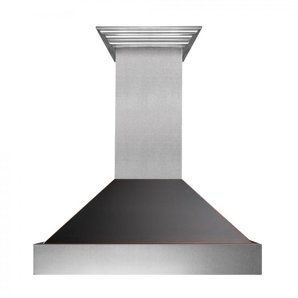 ZLINE 30 in. Ducted DuraSnow Stainless Steel Range Hood with Oil Rubbed Bronze Shell (8654ORB-30) Range Hoods ZLINE 