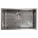ZLINE 30" Meribel Undermount Single Bowl DuraSnow® Stainless Steel Kitchen Sink with Bottom Grid (SRS-30S) Kitchen Sink ZLINE 