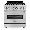 ZLINE 30" Professional 4.0 Cu. Ft. 4 Gas Burner/Electric Oven Range In Stainless Steel With Brass Burners (RA-BR-30) Ranges ZLINE 