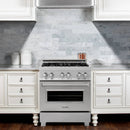 ZLINE 30" Professional Dual Fuel Range in DuraSnow Stainless (RAS-SN-30) Ranges ZLINE 