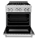 ZLINE 30" Professional Dual Fuel Range in DuraSnow Stainless (RAS-SN-30) Ranges ZLINE 