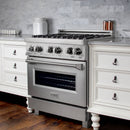 ZLINE 30" Professional Dual Fuel Range in DuraSnow Stainless (RAS-SN-30) Ranges ZLINE 
