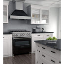 ZLINE 30" Professional Dual Fuel Range in DuraSnow Stainless with Black Matte Door (RAS-BLM-30) Ranges ZLINE 