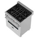 ZLINE 30" Professional Dual Fuel Range in DuraSnow Stainless with White Matte Door (RAS-WM-30) Ranges ZLINE 