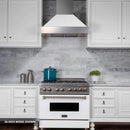 ZLINE 30" Professional Dual Fuel Range in DuraSnow Stainless with White Matte Door (RAS-WM-30) Ranges ZLINE 