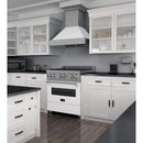 ZLINE 30" Professional Dual Fuel Range in DuraSnow Stainless with White Matte Door (RAS-WM-30) Ranges ZLINE 