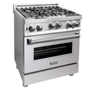 ZLINE 30" Professional Gas on Gas Range in Stainless Steel with DuraSnow Stainless Door (RG-SN-30) Ranges ZLINE 