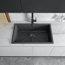 ZLINE 30" Rome Dual Mount Single Bowl Fireclay Kitchen Sink with Bottom Grid in Charcoal (FRC5124-CL-30) Kitchen Sink ZLINE 