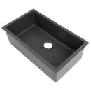 ZLINE 30" Rome Dual Mount Single Bowl Fireclay Kitchen Sink with Bottom Grid in Charcoal (FRC5124-CL-30) Kitchen Sink ZLINE 