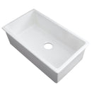 ZLINE 30" Rome Dual Mount Single Bowl Fireclay Kitchen Sink with Bottom Grid in White Gloss (FRC5124-WH-30) Kitchen Sink ZLINE 