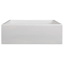 ZLINE 30" Turin Farmhouse Apron Front Reversible Single Bowl Fireclay Kitchen Sink with Bottom Grid in White Gloss (FRC5117-WH-30) Kitchen Sink ZLINE 