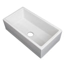 ZLINE 30" Turin Farmhouse Apron Front Reversible Single Bowl Fireclay Kitchen Sink with Bottom Grid in White Gloss (FRC5117-WH-30) Kitchen Sink ZLINE 