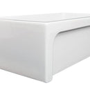 ZLINE 30" Turin Farmhouse Apron Front Reversible Single Bowl Fireclay Kitchen Sink with Bottom Grid in White Gloss (FRC5117-WH-30) Kitchen Sink ZLINE 