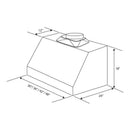 ZLINE 30" Under Cabinet Stainless Range Hood with Heat Lamp and 600 CFM Motor (523-30) Range Hoods ZLINE 