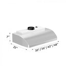 ZLINE 30" Under Cabinet Stainless Steel Range Hood with 600 CFM Motor (625-30) Range Hoods ZLINE 