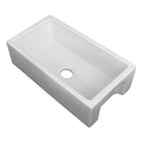 ZLINE 30" Venice Farmhouse Apron Front Reversible Single Bowl Fireclay Kitchen Sink with Bottom Grid in White Matte (FRC5119-WM-30) Kitchen Sink ZLINE 