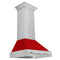 ZLINE 30-Inch Wall Mount Range Hood in DuraSnow® Stainless Steel with Red Matte Shell (8654SNX-RM-30)
