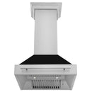 ZLINE 30" Wall Mount Range Hood in Stainless Steel with Black Matte Shell and Stainless Steel Handle (8654STX-BLM-30) Range Hoods ZLINE 