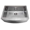 ZLINE 30" Zermatt Farmhouse Apron Mount Single Bowl DuraSnow® Stainless Steel Kitchen Sink with Bottom Grid (SAS-30S) Kitchen Sink ZLINE 