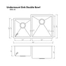 ZLINE 32" Jackson Undermount Double Bowl Stainless Steel Kitchen Sink with Bottom Grid (SRDL-32) Kitchen Sink ZLINE 
