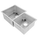 ZLINE 32" Jackson Undermount Double Bowl Stainless Steel Kitchen Sink with Bottom Grid (SRDR-32) Kitchen Sink ZLINE 