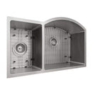 ZLINE 33" Aspen Undermount Double Bowl Stainless Steel Kitchen Sink with Bottom Grid (SC30D-33) Kitchen Sink ZLINE 