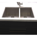 ZLINE 33" Chamonix Undermount Double Bowl DuraSnow® Stainless Steel Kitchen Sink with Bottom Grid (SR60D-33S) Kitchen Sink ZLINE 