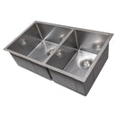 ZLINE 33" Chamonix Undermount Double Bowl DuraSnow® Stainless Steel Kitchen Sink with Bottom Grid (SR60D-33S) Kitchen Sink ZLINE 