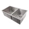 ZLINE 33-Inch Chamonix Undermount Double Bowl Stainless Steel Kitchen Sink with Bottom Grid (SR60D-33)