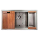 ZLINE 33" Garmisch Undermount Single Bowl Stainless Steel Kitchen Sink with Bottom Grid and Accessories (SLS-33) Kitchen Sink ZLINE 