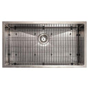 ZLINE 33" Meribel Undermount Single Bowl DuraSnow® Stainless Steel Kitchen Sink with Bottom Grid (SRS-33S) Kitchen Sink ZLINE 