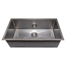 ZLINE 33" Meribel Undermount Single Bowl DuraSnow® Stainless Steel Kitchen Sink with Bottom Grid (SRS-33S) Kitchen Sink ZLINE 