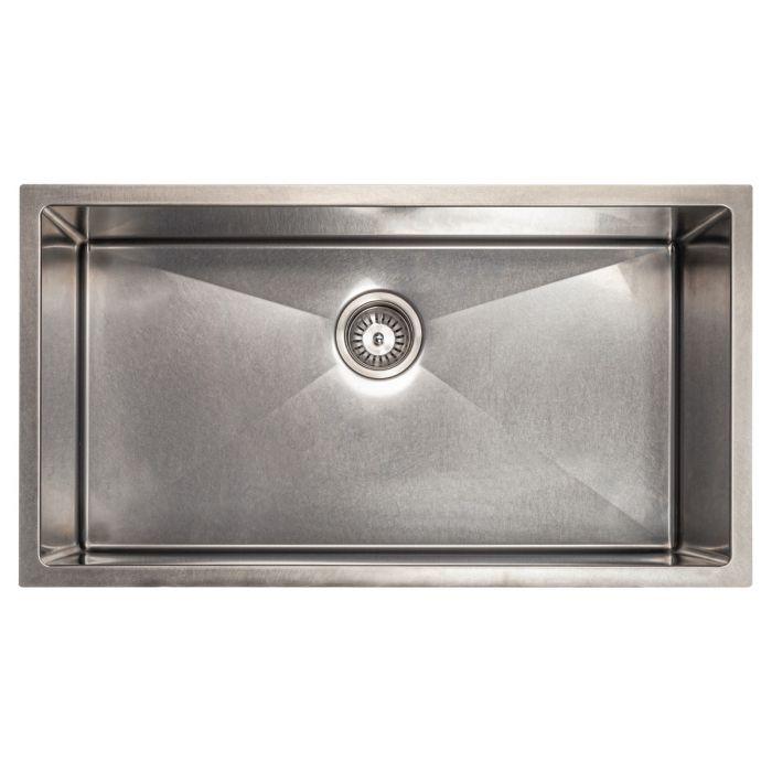 ZLINE 33" Meribel Undermount Single Bowl DuraSnow® Stainless Steel Kitchen Sink with Bottom Grid (SRS-33S) Kitchen Sink ZLINE 