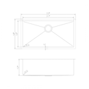 ZLINE 33" Meribel Undermount Single Bowl Stainless Steel Kitchen Sink with Bottom Grid (SRS-33) Kitchen Sink ZLINE 