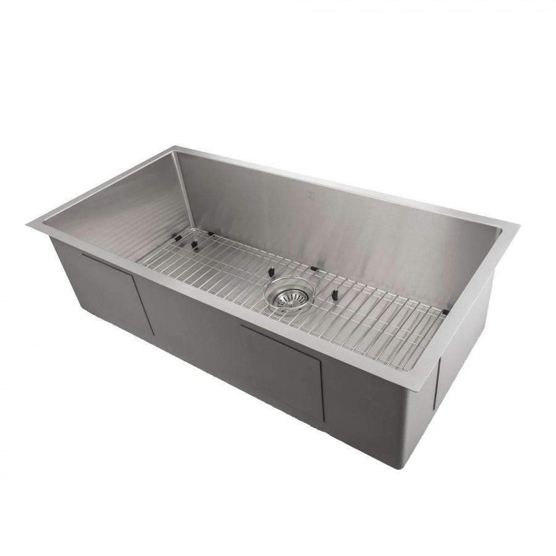 ZLINE 33" Meribel Undermount Single Bowl Stainless Steel Kitchen Sink with Bottom Grid (SRS-33) Kitchen Sink ZLINE 