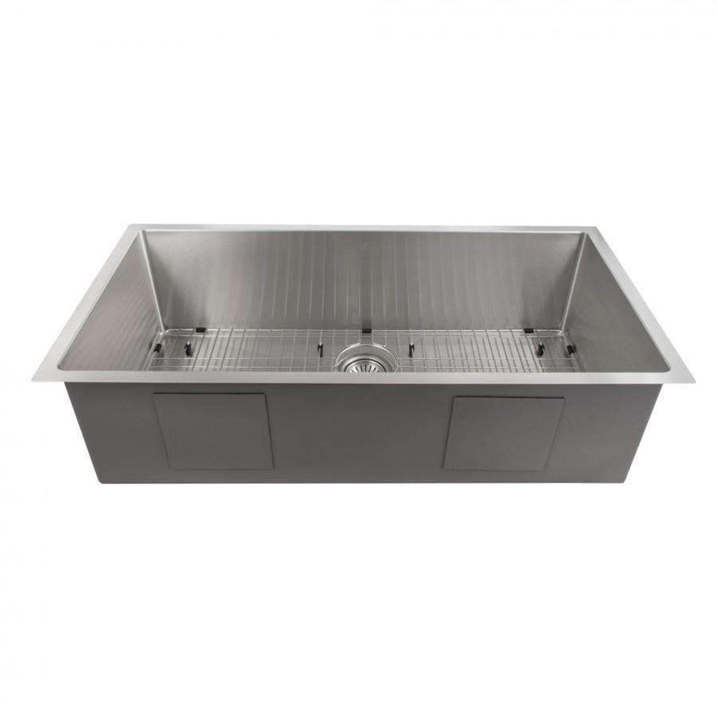 ZLINE 33" Meribel Undermount Single Bowl Stainless Steel Kitchen Sink with Bottom Grid (SRS-33) Kitchen Sink ZLINE 