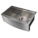ZLINE 33" Moritz Farmhouse Apron Mount Single Bowl Stainless Steel Kitchen Sink with Bottom Grid and Accessories (SLSAP-33) Kitchen Sink ZLINE 