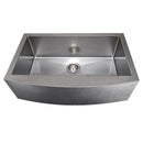 ZLINE 33" Vail Farmhouse Apron Mount Single Bowl DuraSnow® Stainless Steel Kitchen Sink with Bottom Grid (SAS-33S) Kitchen Sink ZLINE 