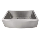 ZLINE 33" Vail Farmhouse Apron Mount Single Bowl Stainless Steel Kitchen Sink with Bottom Grid (SAS-33) Kitchen Sink ZLINE 
